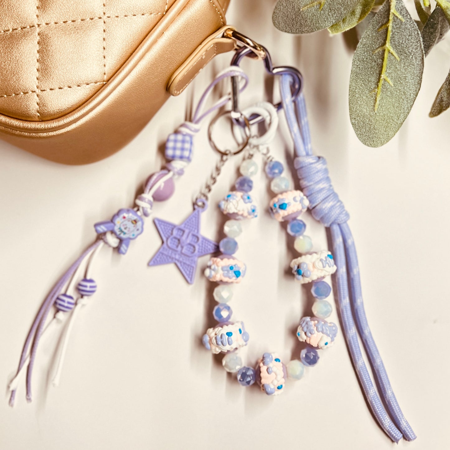 HANDMADE BAG CHARMS ~ PURPLE 2 ~