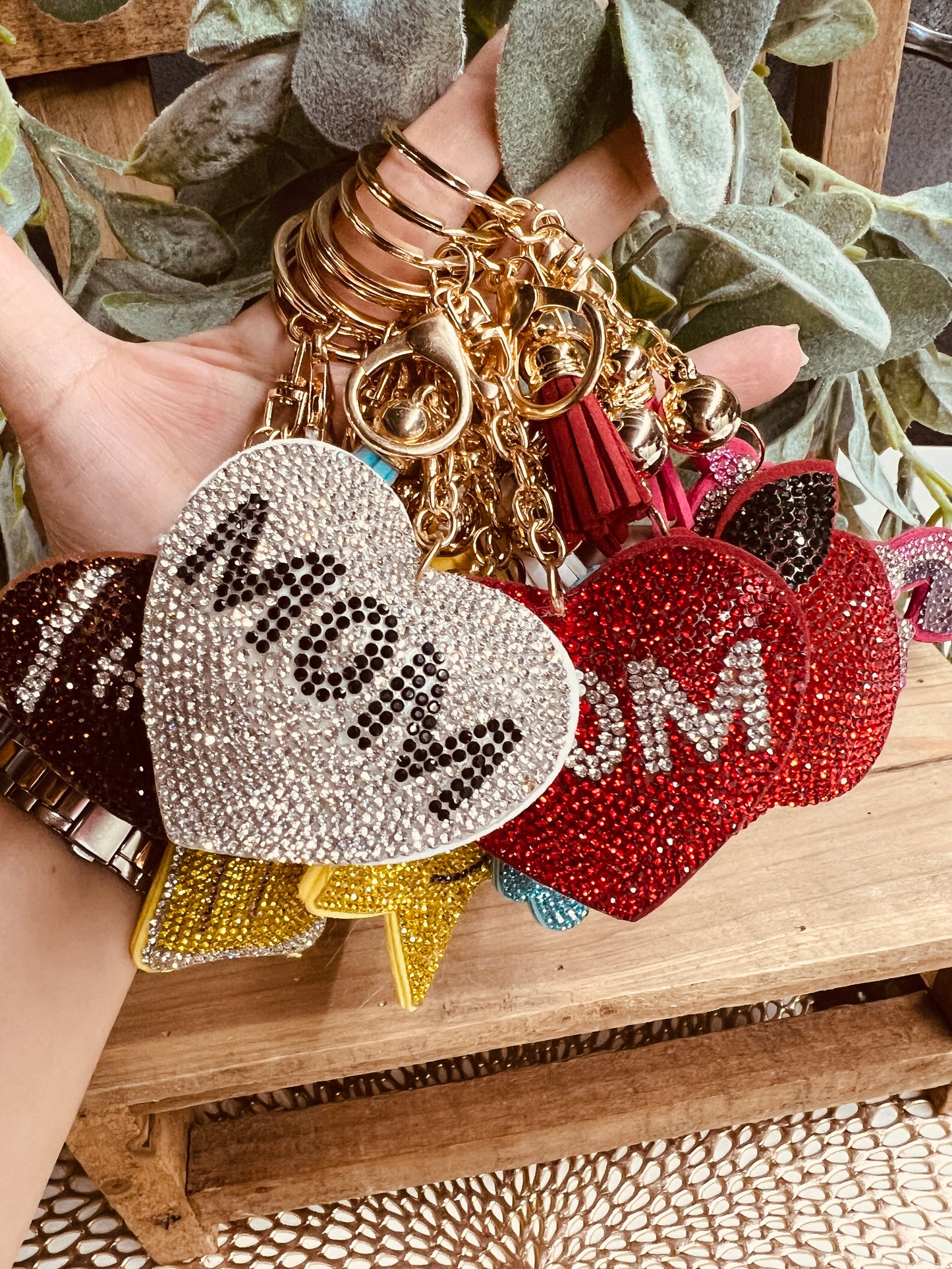 RHINESTONE KEYCHAINS