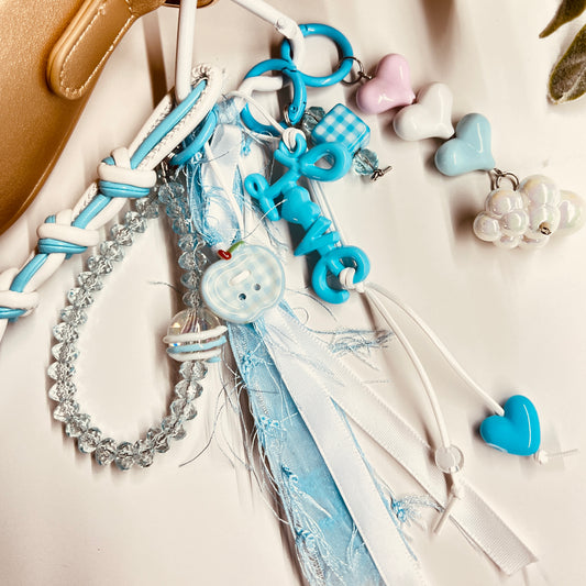 HANDMADE BAG CHARMS ~ PASTEL HEARTS ~