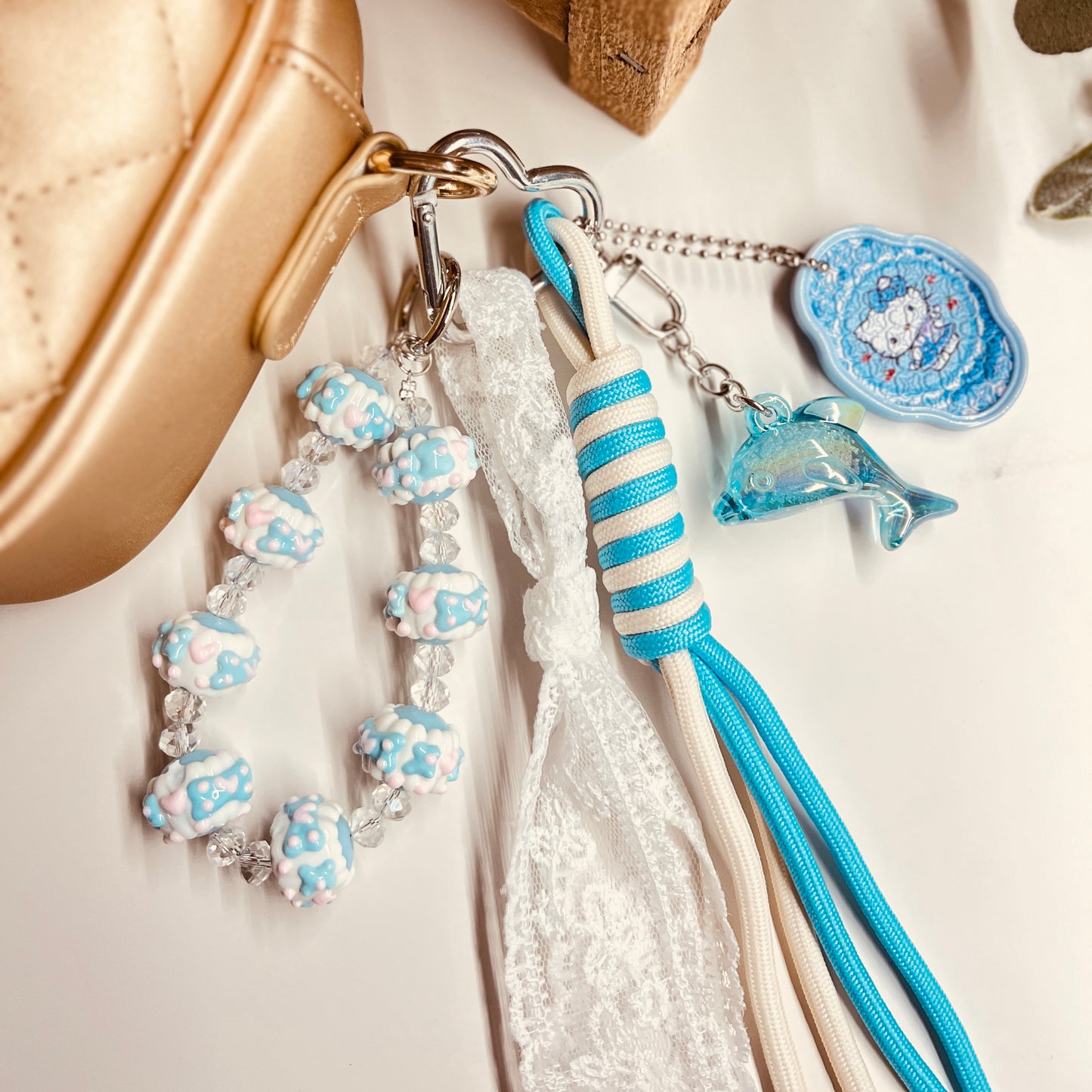 HANDMADE BAG CHARMS ~ DOLPHIN ~