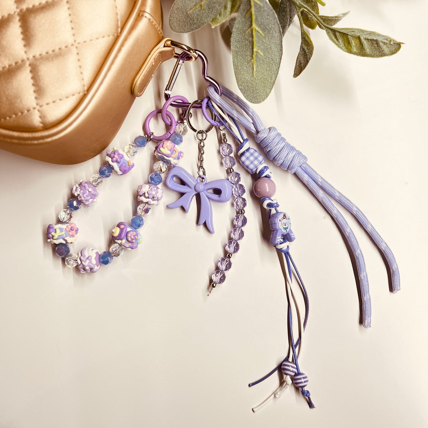 HANDMADE BAG CHARMS ~ PURPLE 1 ~