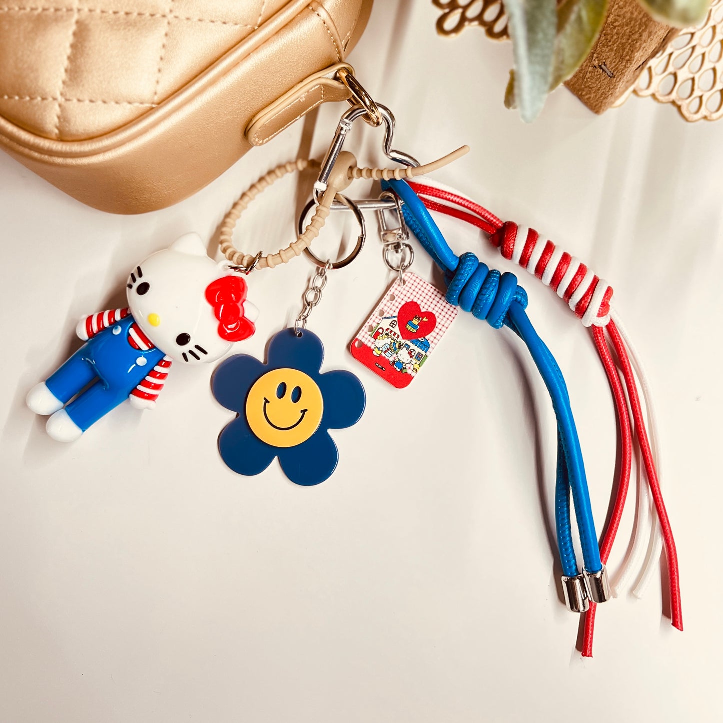 HANDMADE BAG CHARMS ~ KITTY FIGURE ~