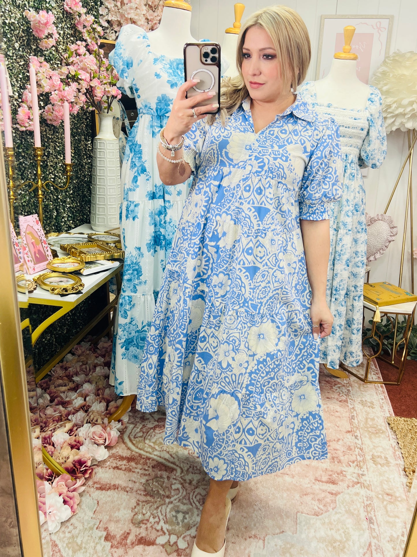TIERED MIDI DRESS