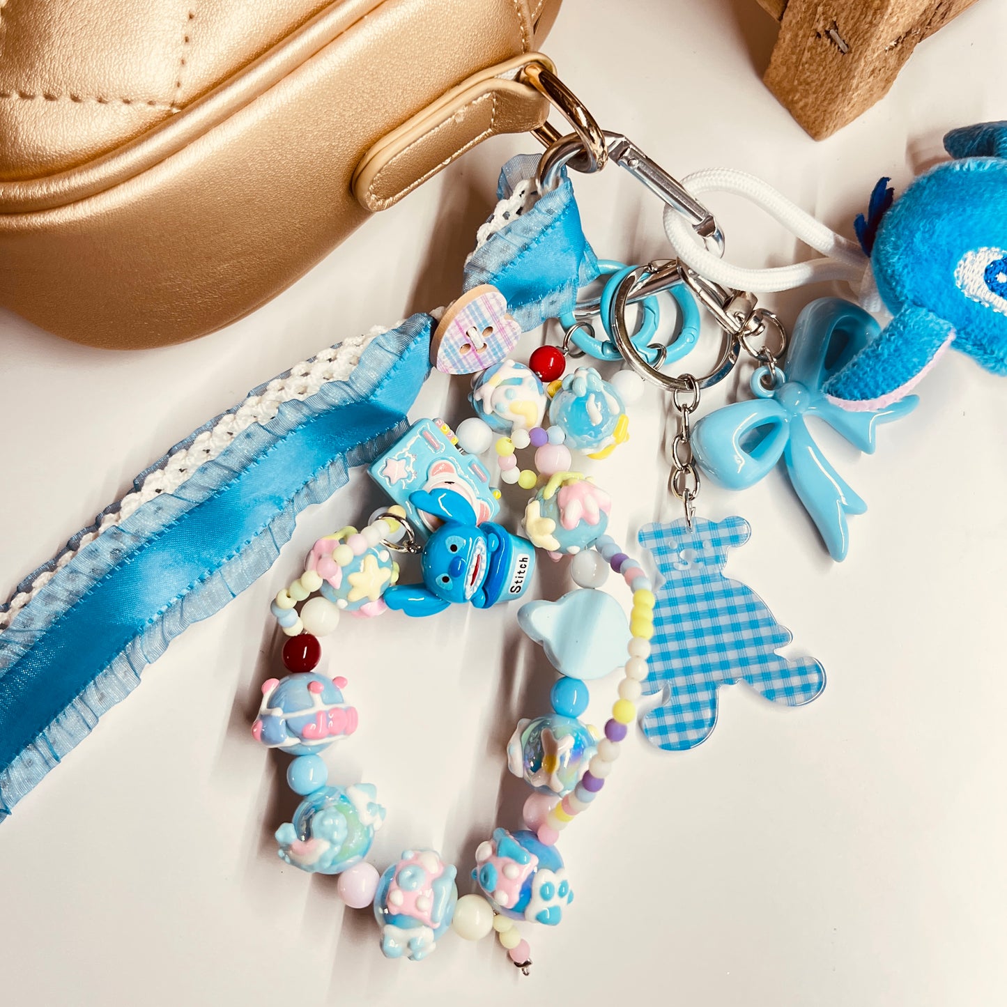 HANDMADE BAG CHARMS ~ BLUE MONSTER ~