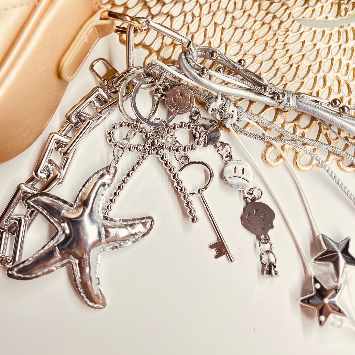 HANDMADE BAG CHARMS ~ BOW/STAR FISH ~