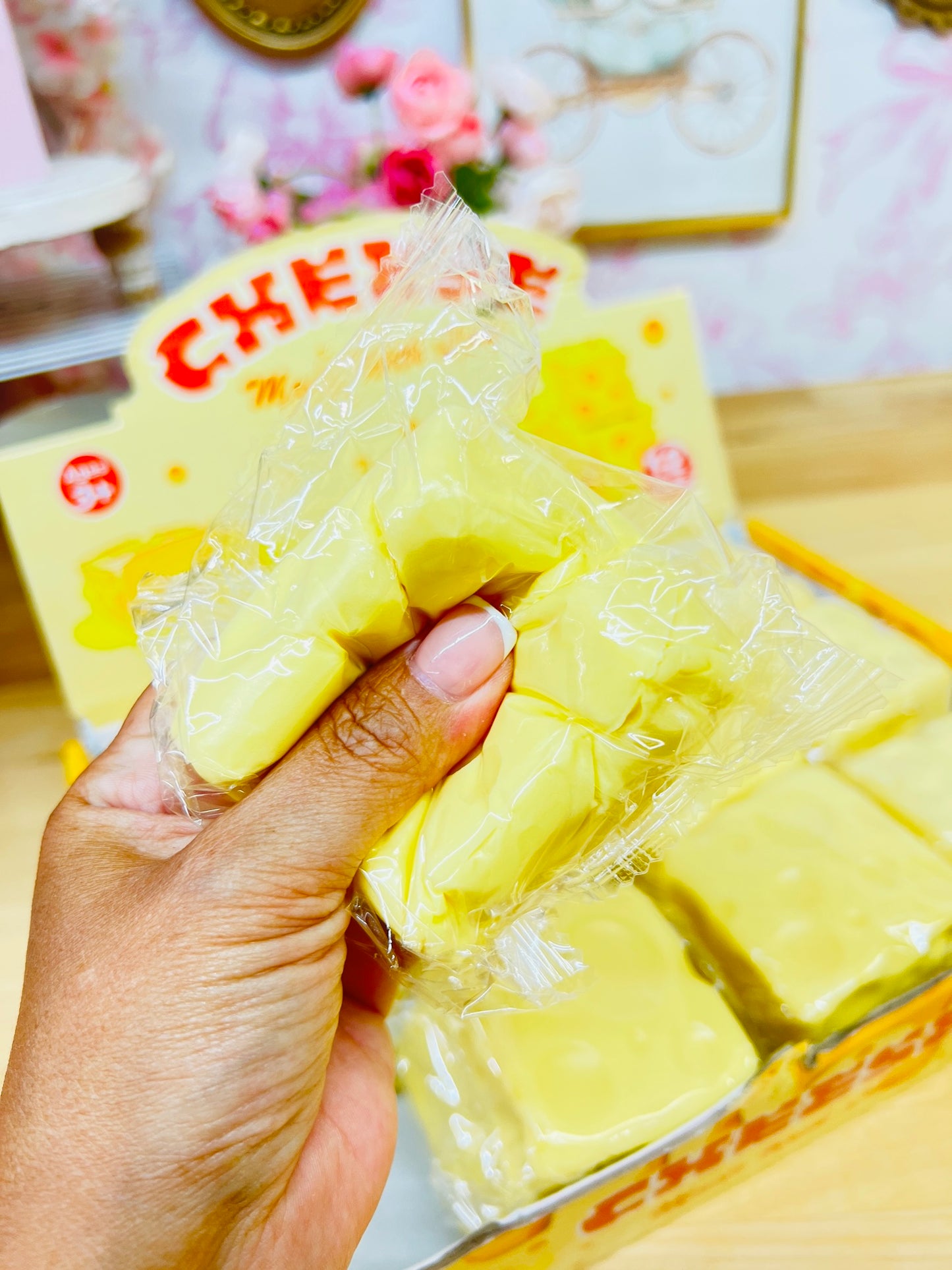 CHEESE CUBE SQUISHY TOY