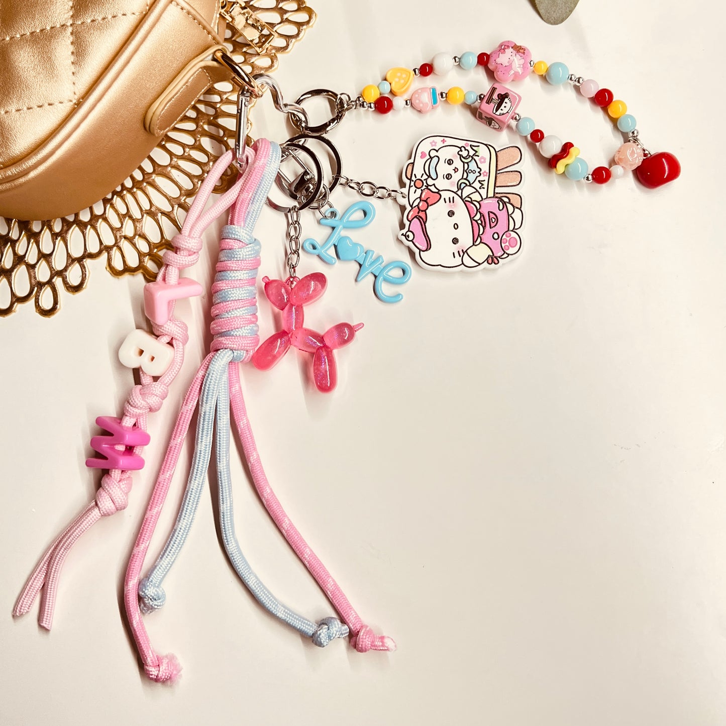 HANDMADE BAG CHARMS ~ BALLOON DOG CHARM