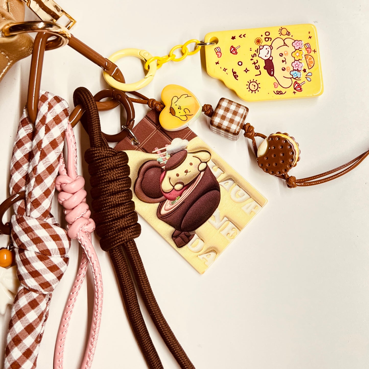 HANDMADE BAG CHARMS ~ YELLOW CHOCOLATE BAR
