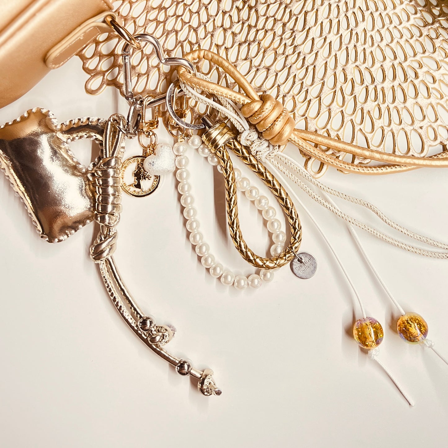 HANDMADE BAG CHARMS ~ GOLD BAG ~