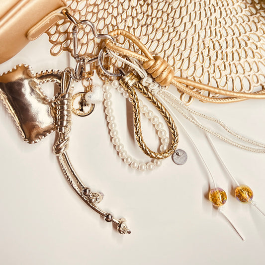 HANDMADE BAG CHARMS ~ GOLD BAG ~