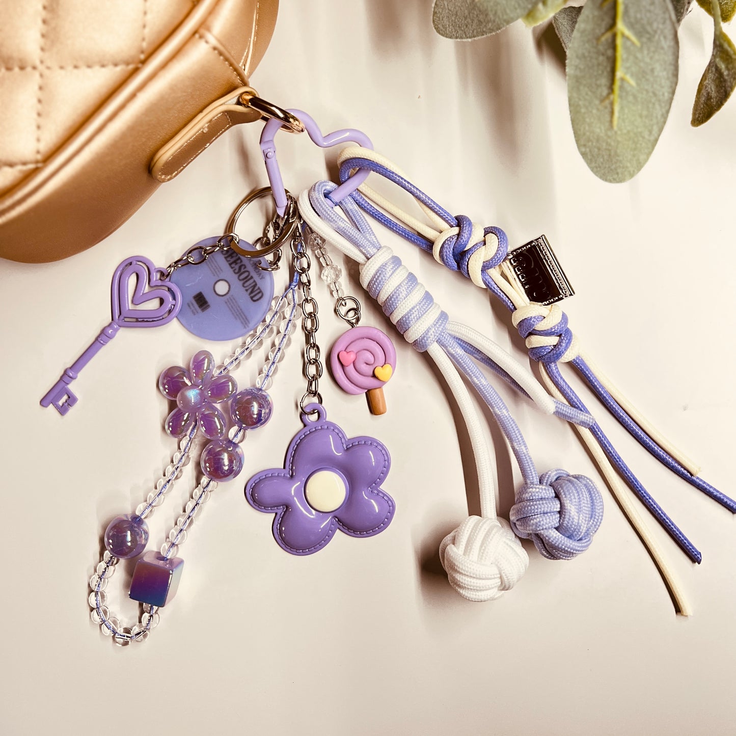 HANDMADE BAG CHARMS ~ PURPLE 4 ~