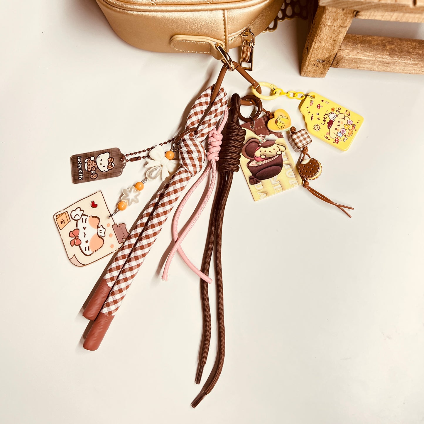 HANDMADE BAG CHARMS ~ YELLOW CHOCOLATE BAR