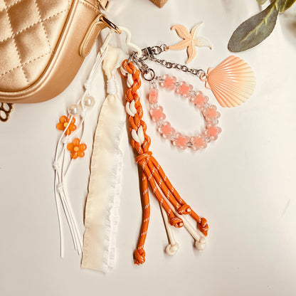 HANDMADE BAG CHARMS ~ OMBREE SHELL