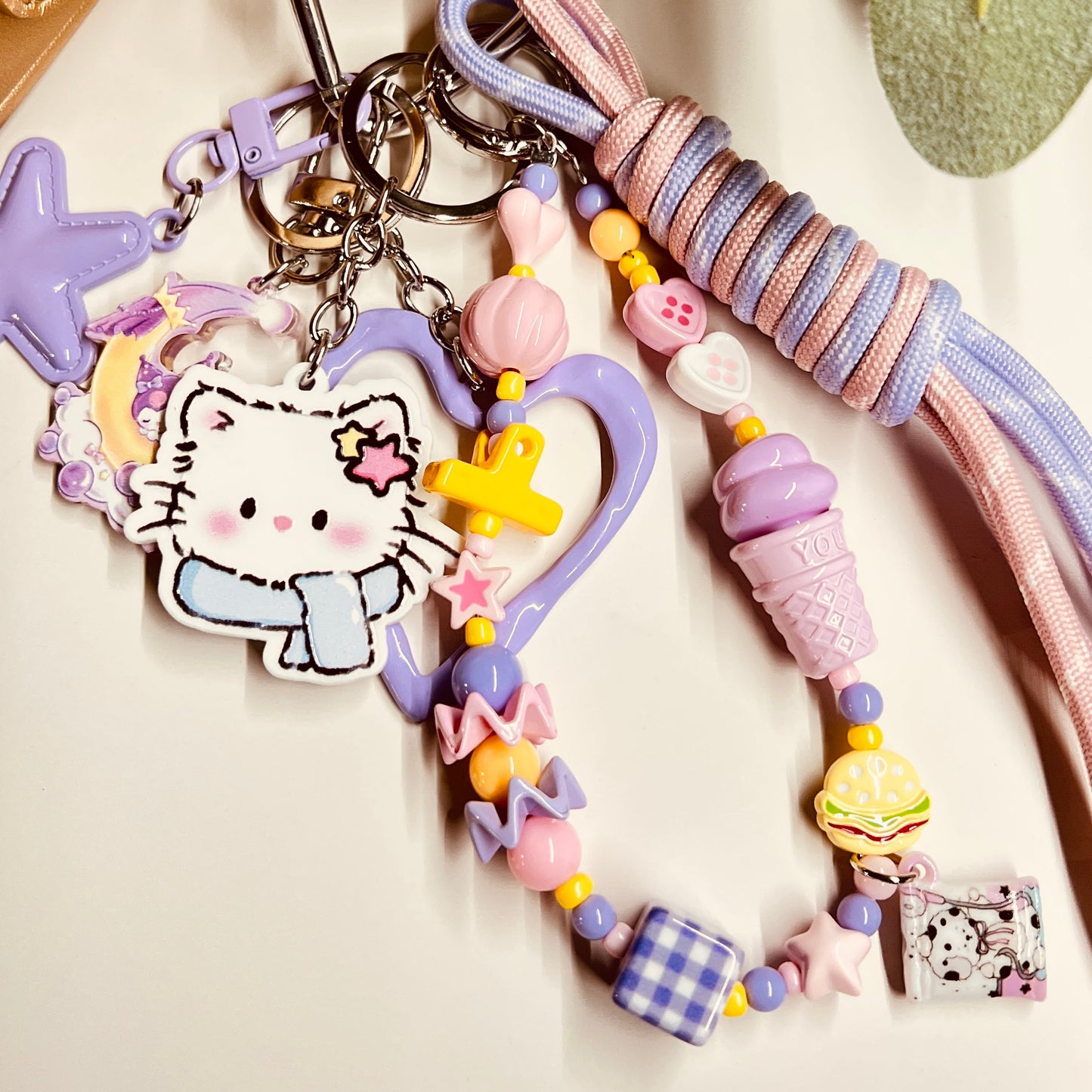 HANDMADE BAG CHARMS ~ PURPLE 7 ~