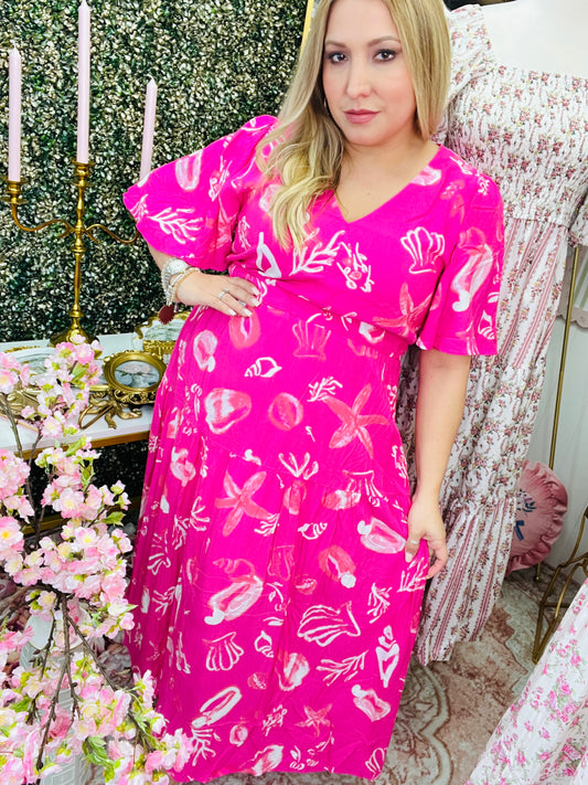 BEACH VIBES PINK MAXI DRESS