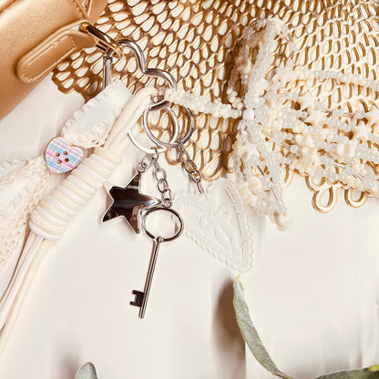 HANDMADE BAG CHARMS ~ KEY/STAR ~