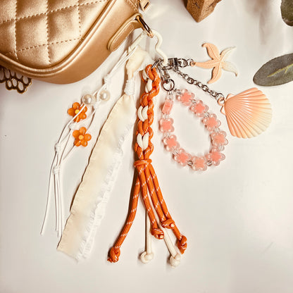 HANDMADE BAG CHARMS ~ OMBREE SHELL