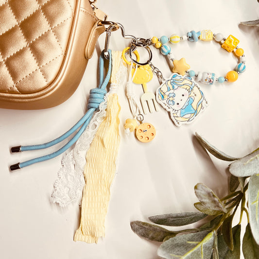 HANDMADE BAG CHARMS ~ CAT FORK/CHEESE