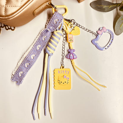 HANDMADE BAG CHARMS ~ YELLOW METAL NOTEBOOK CHARM