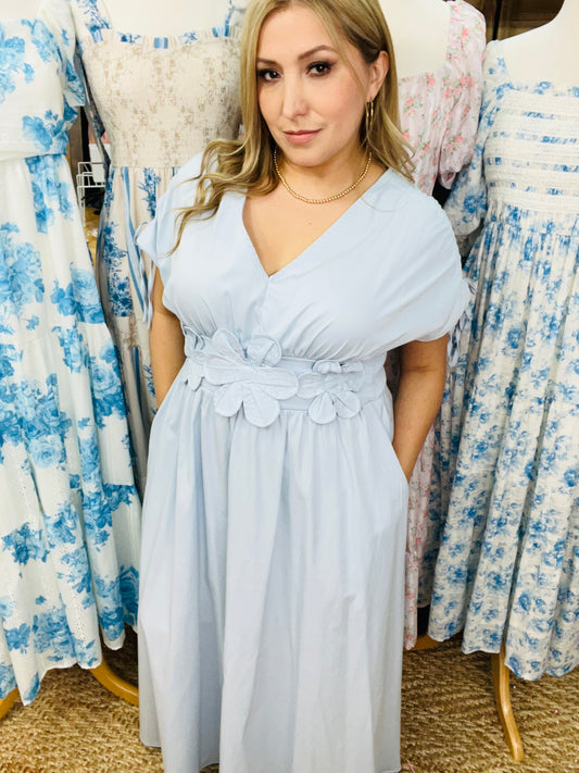 V NECK MAXI DRESS