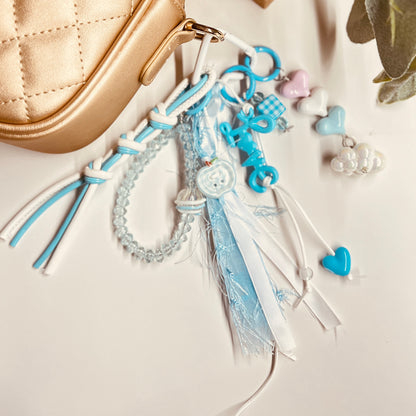 HANDMADE BAG CHARMS ~ PASTEL HEARTS ~