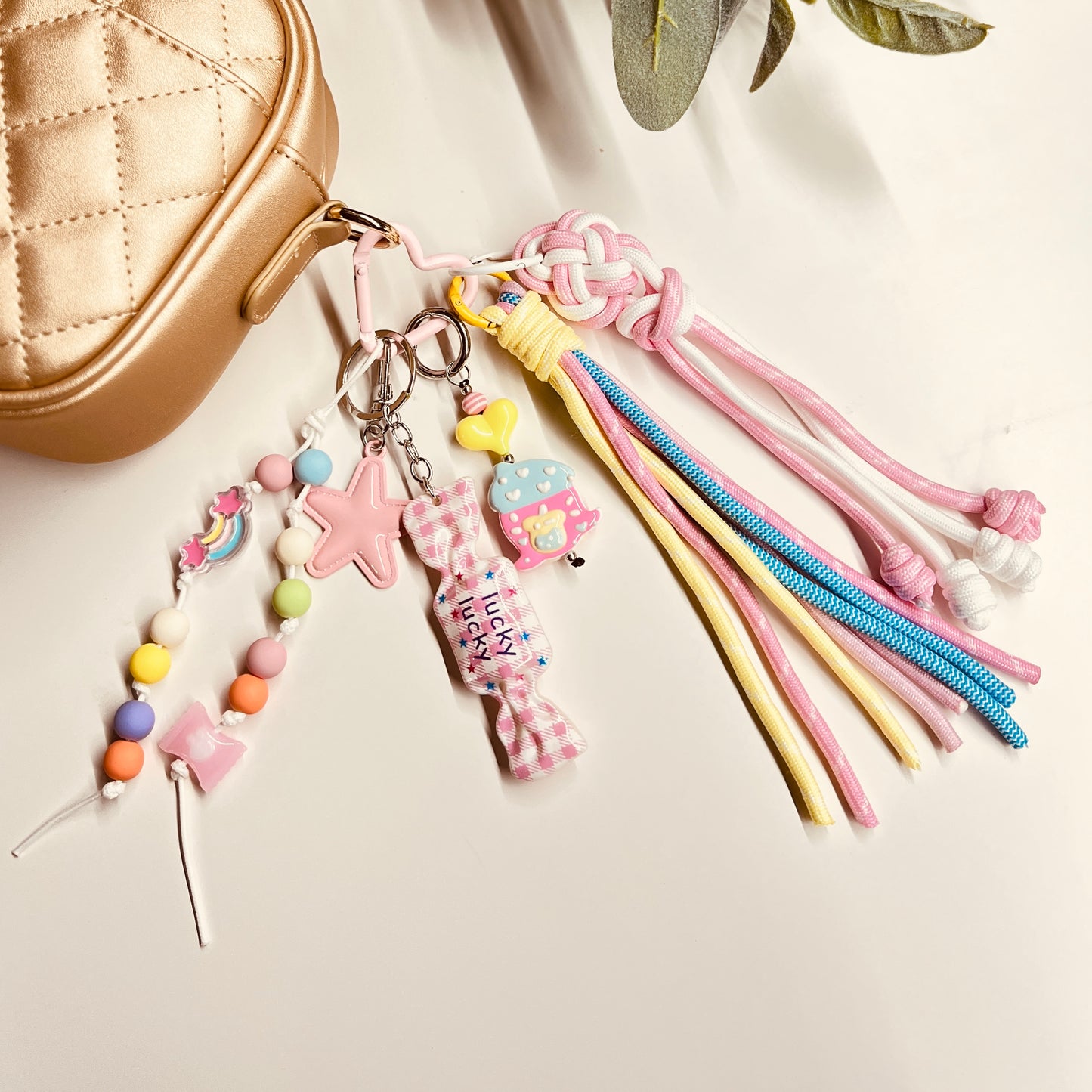 HANDMADE BAG CHARMS ~ RAINBOW 9 ~