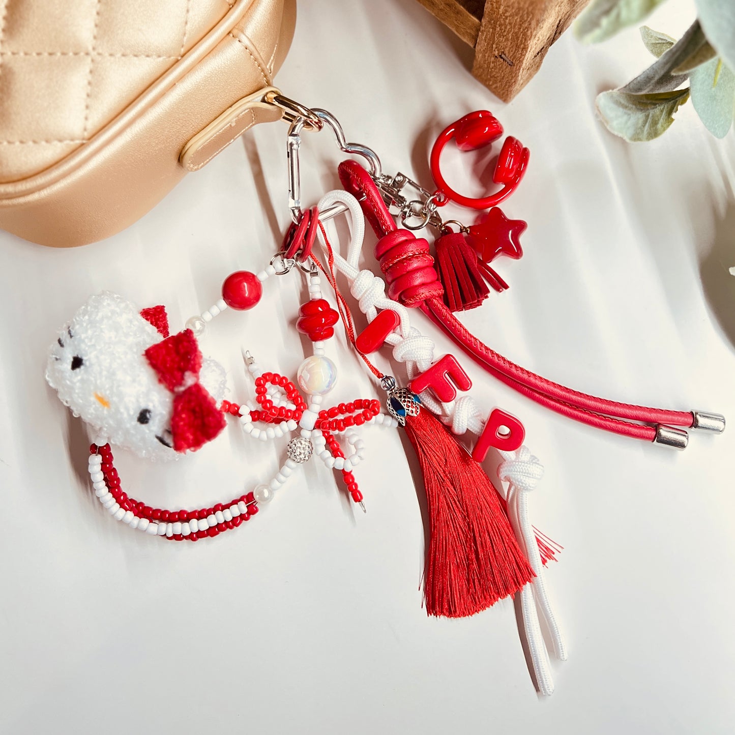 HANDMADE BAG CHARMS ~ CAT FACE ~