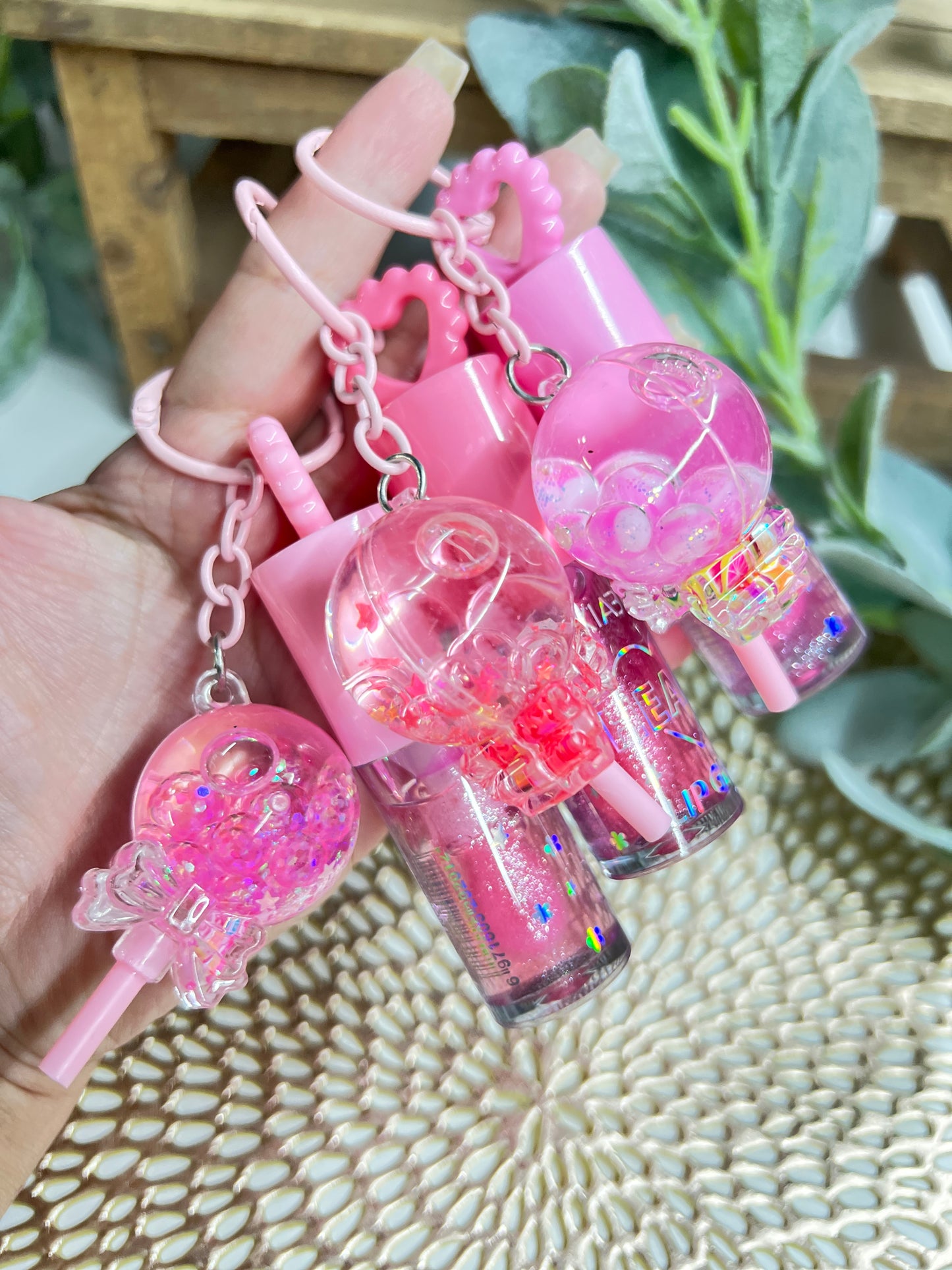 LIP GLOSS WITH LOLLIPOP CHARM