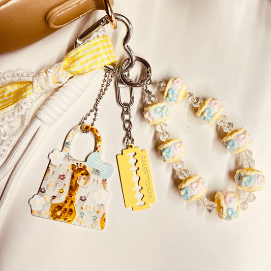 HANDMADE BAG CHARMS ~ GIRAFFE CHARM
