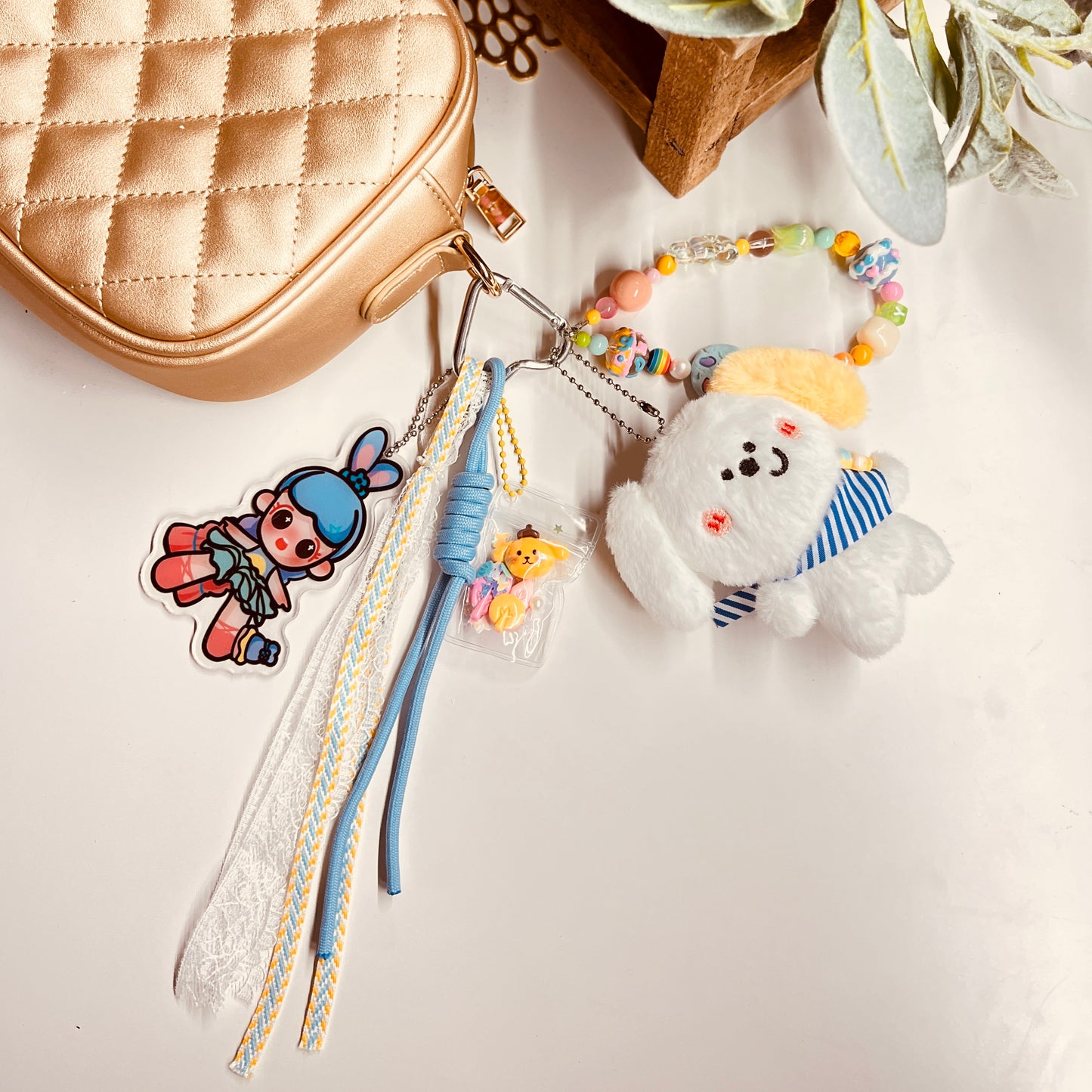 HANDMADE BAG CHARMS ~ DOG PLUSHY