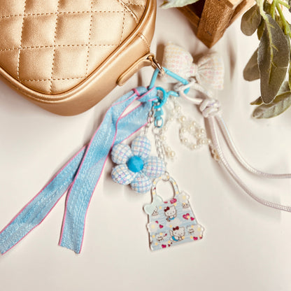 HANDMADE BAG CHARMS ~ KITTY CHARM/BOW ~
