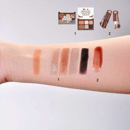KEVIN & COCO DARK CHOCOLATE EYESHADOW/CONTOUR/LIP GLOSS SET