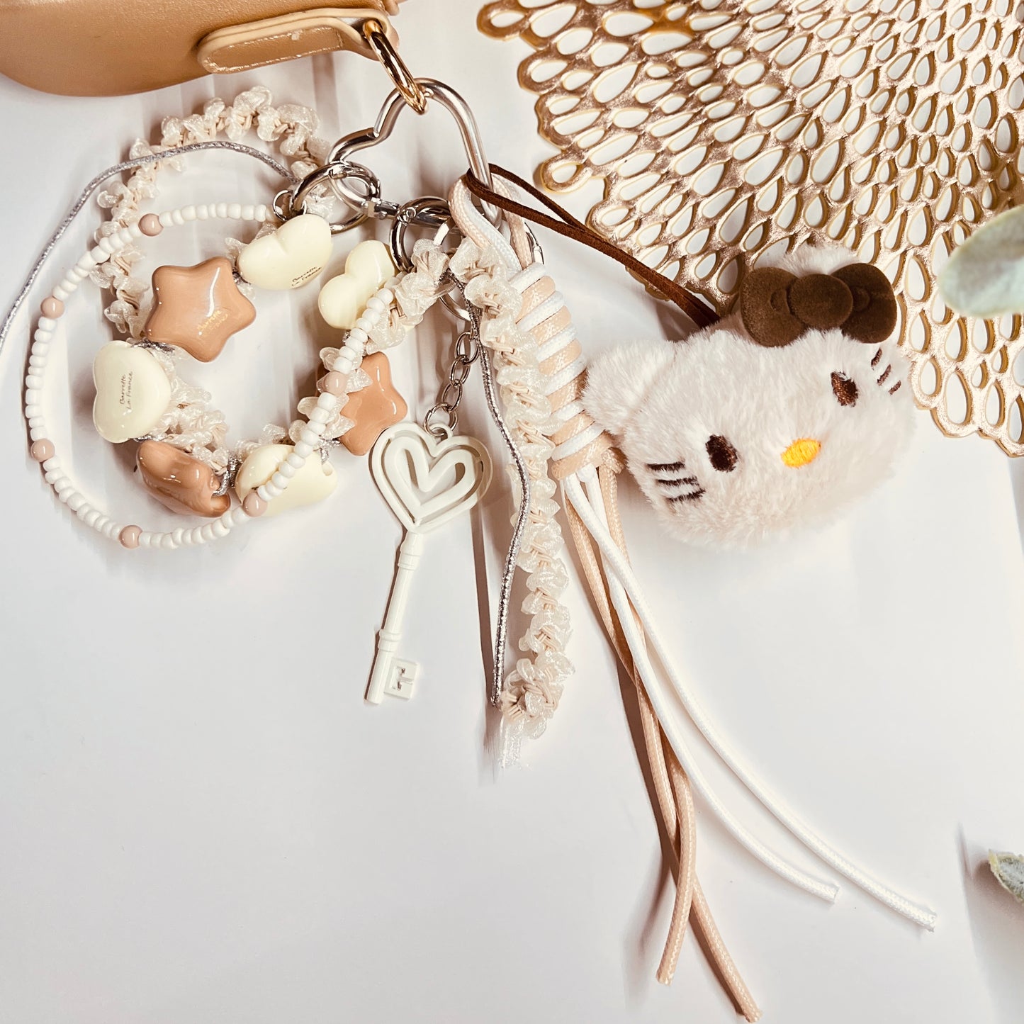 HANDMADE BAG CHARMS ~ KITTY FACE ~