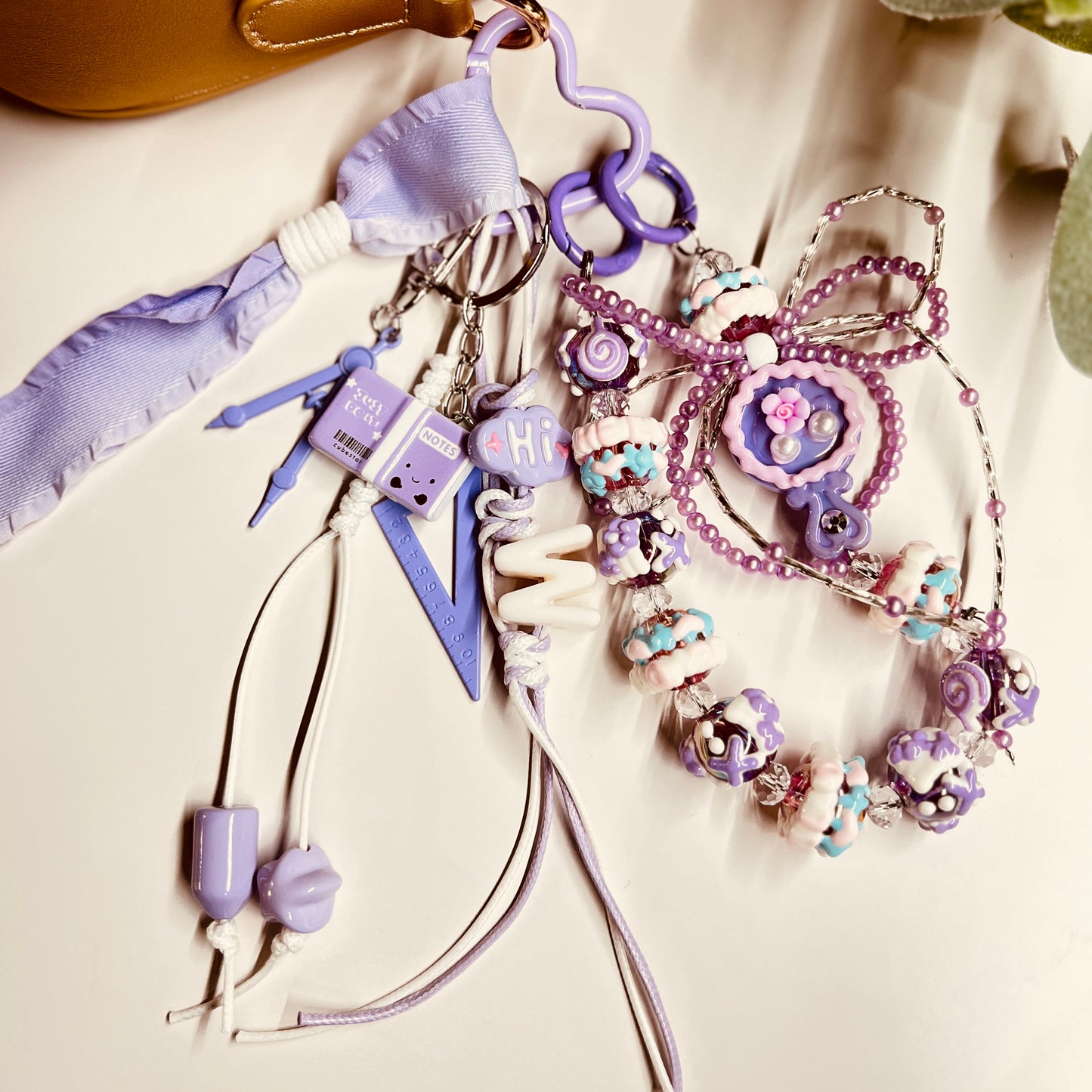 HANDMADE BAG CHARMS ~ PURPLE 9 ~