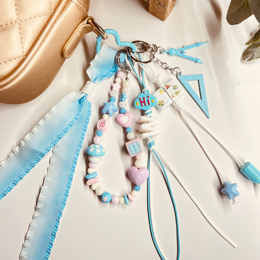 HANDMADE BAG CHARMS ~ RULER/COMPASS ~