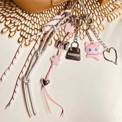 HANDMADE BAG CHARMS ~ PINK CAT