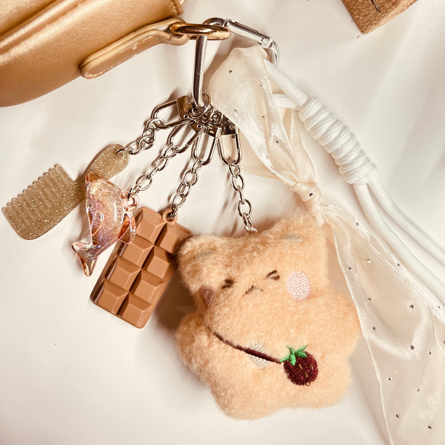 HANDMADE BAG CHARMS ~ PLUSHY BEAR ~