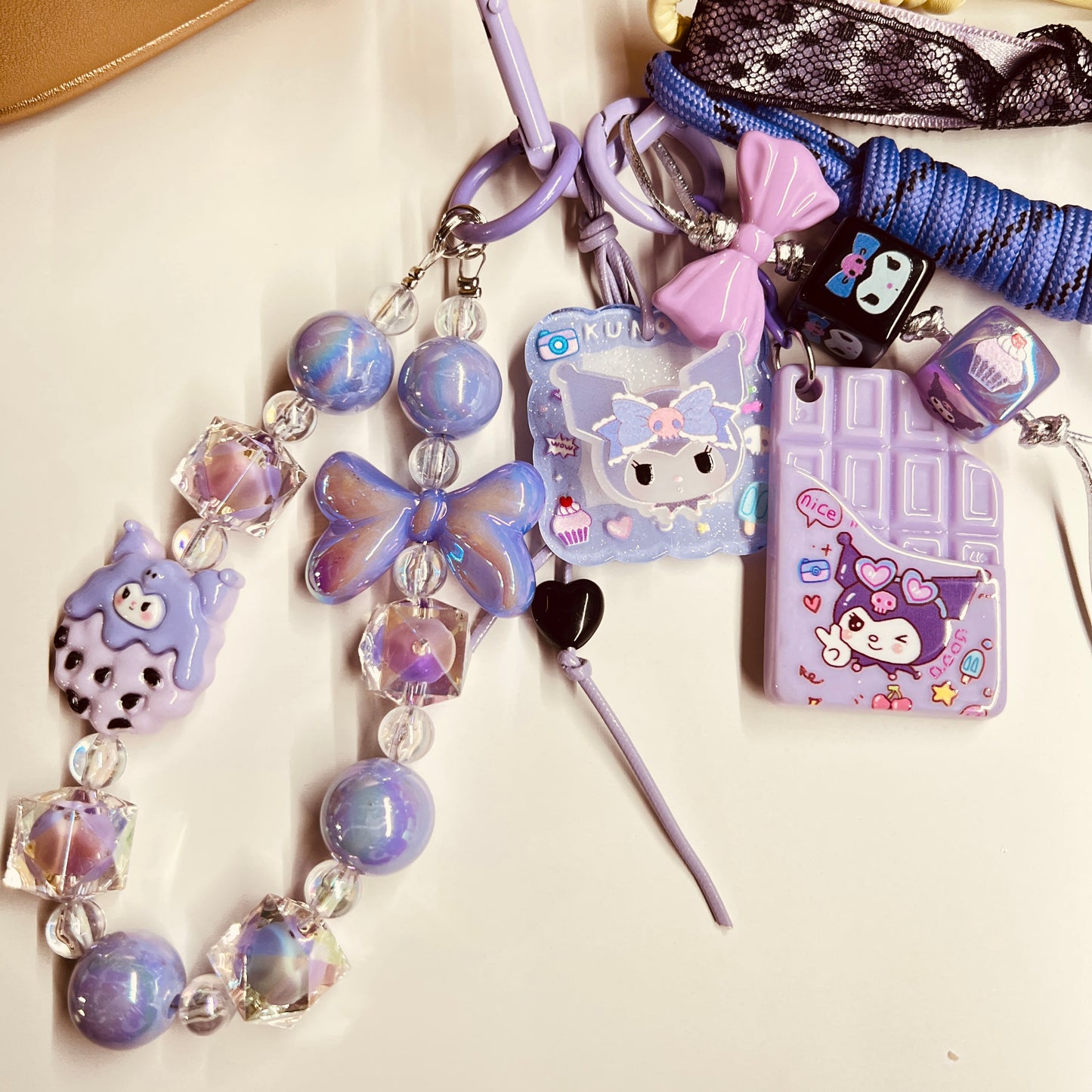 HANDMADE BAG CHARMS ~ PURPLE 12 ~