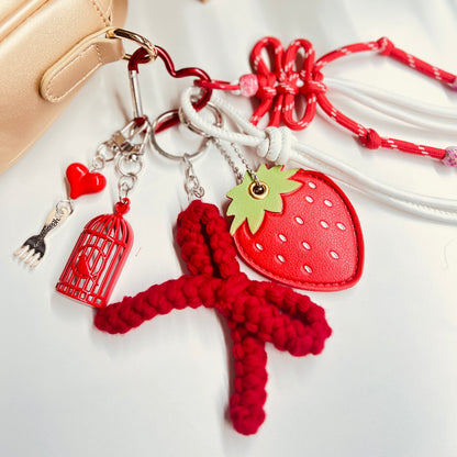 HANDMADE BAG CHARMS ~ RED STRAWBERRY ~