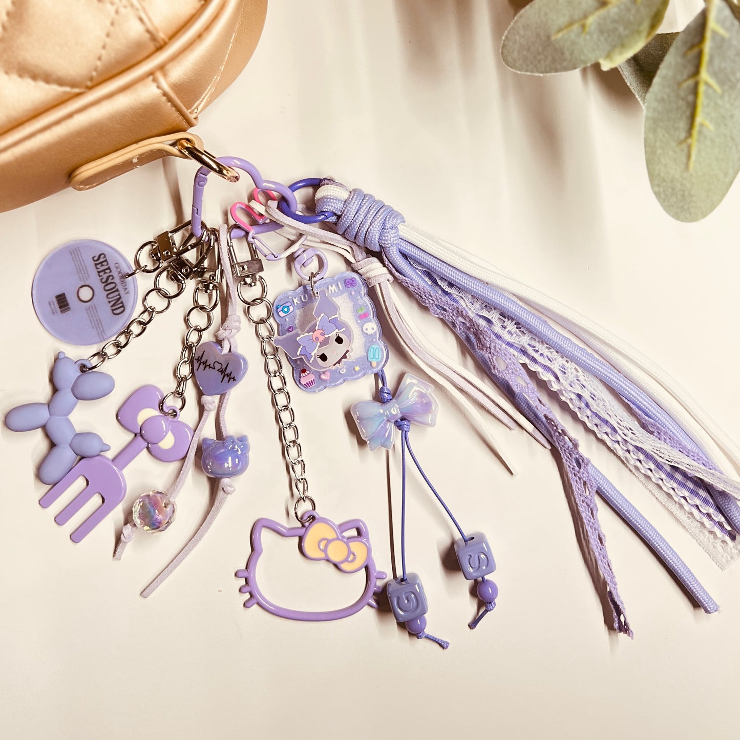 HANDMADE BAG CHARMS ~ PURPLE 13 ~
