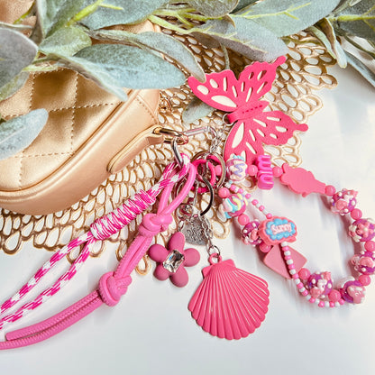 HANDMADE BAG CHARMS ~ SHELL/BUTTERFLY