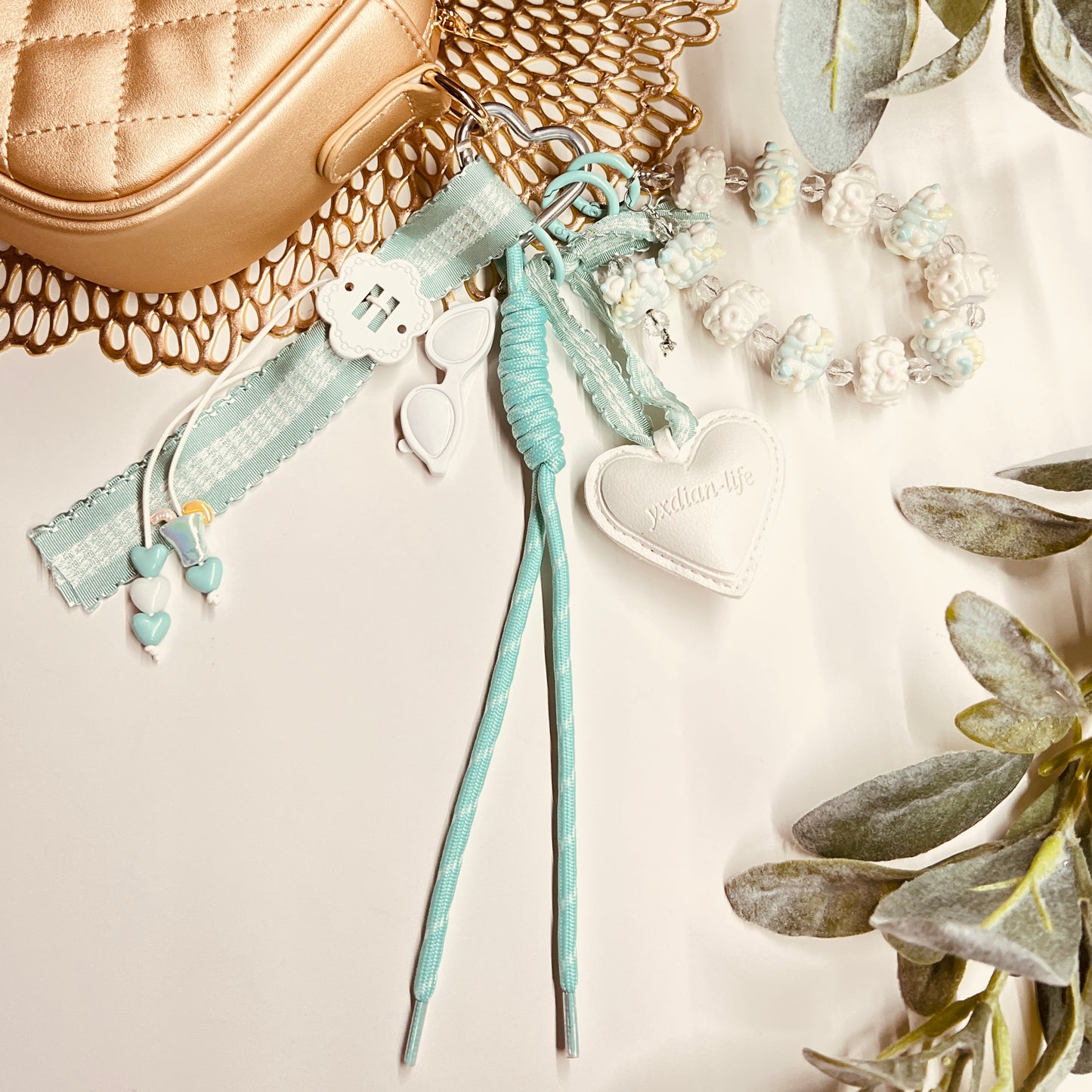 HANDMADE BAG CHARMS ~ HAND PAINTED BEADS