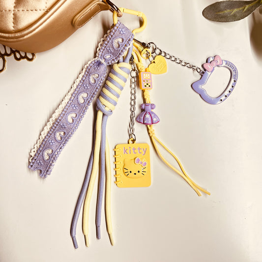 HANDMADE BAG CHARMS ~ YELLOW METAL NOTEBOOK CHARM
