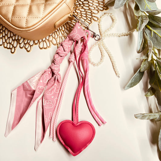 HANDMADE BAG CHARMS ~ LEATHER HEART/BUNNY/COQUETTE
