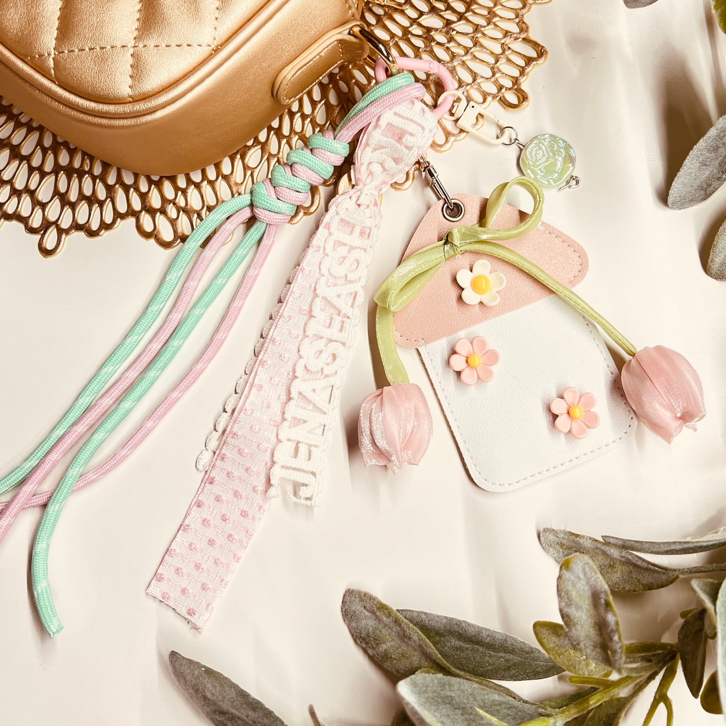 HANDMADE BAG CHARMS ~ LEATHER HOUSE