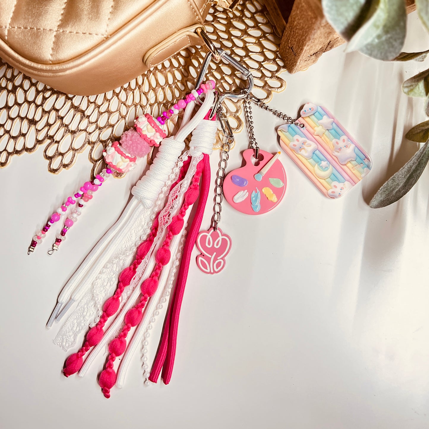 HANDMADE BAG CHARMS ~ PAINTS CHARM