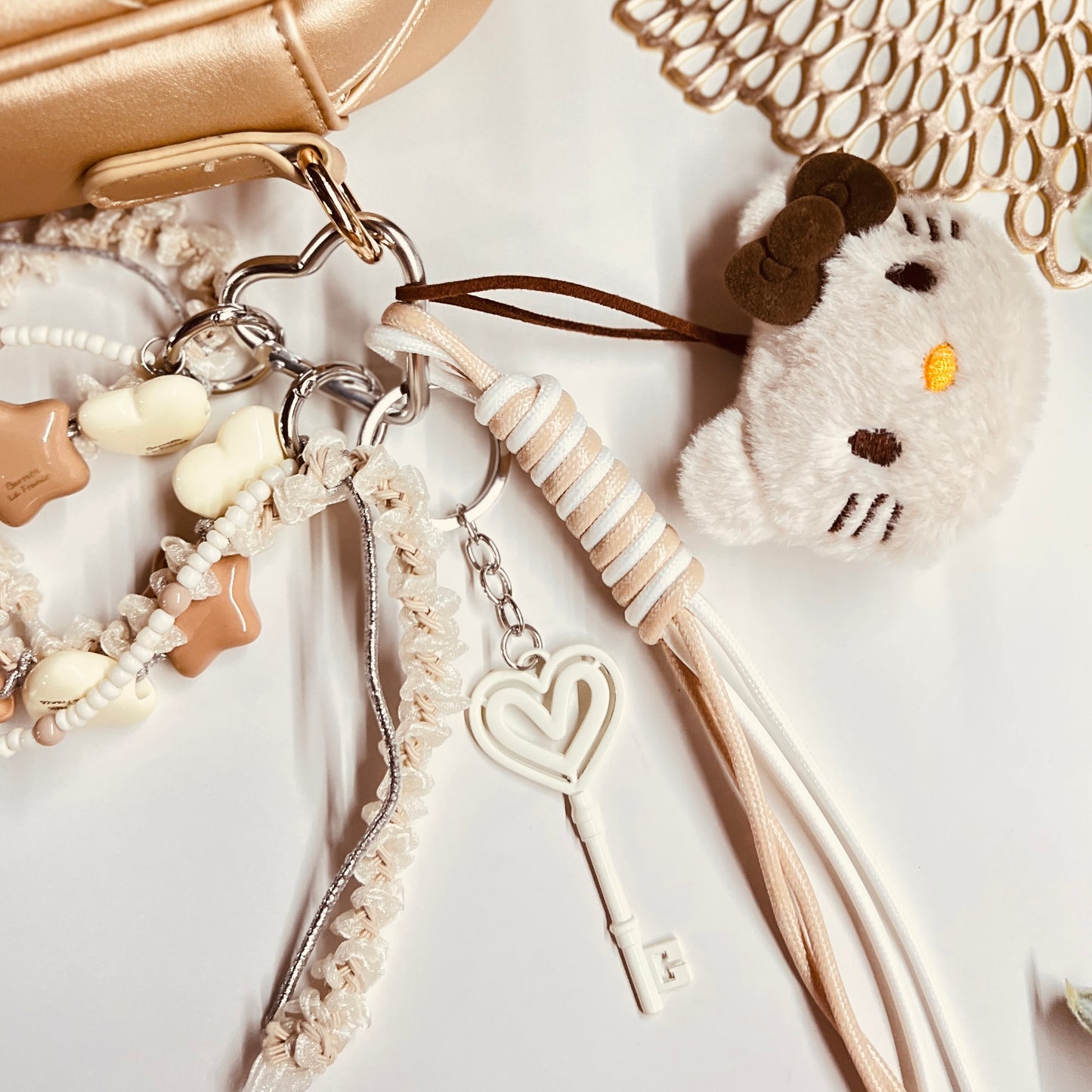 HANDMADE BAG CHARMS ~ KITTY FACE ~