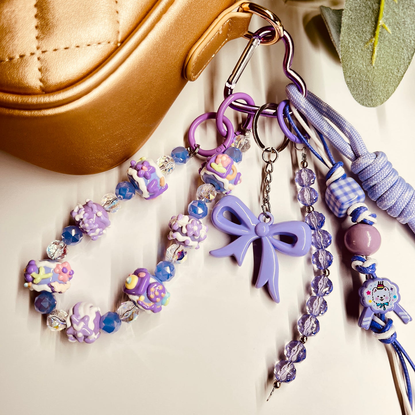 HANDMADE BAG CHARMS ~ PURPLE 1 ~