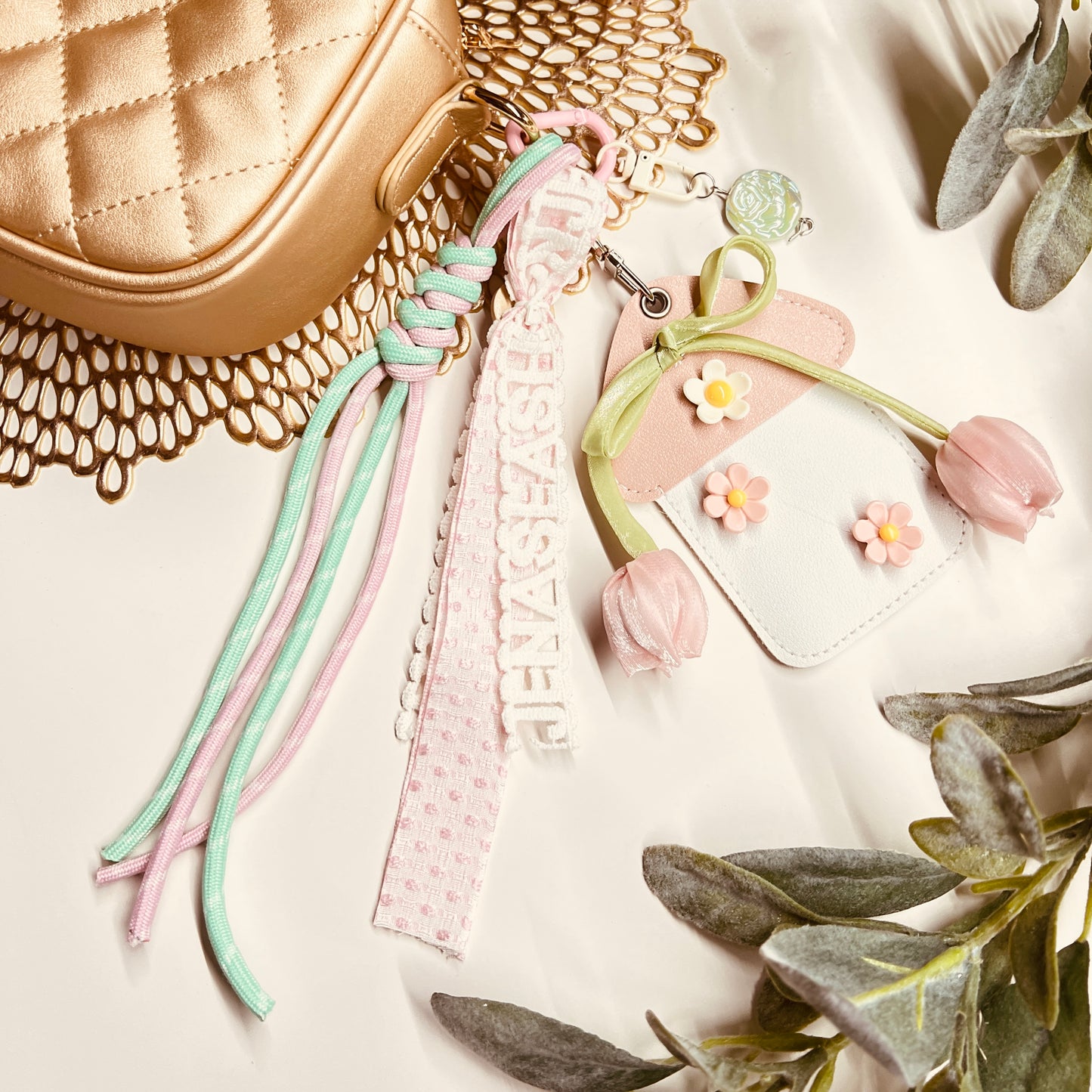 HANDMADE BAG CHARMS ~ LEATHER HOUSE