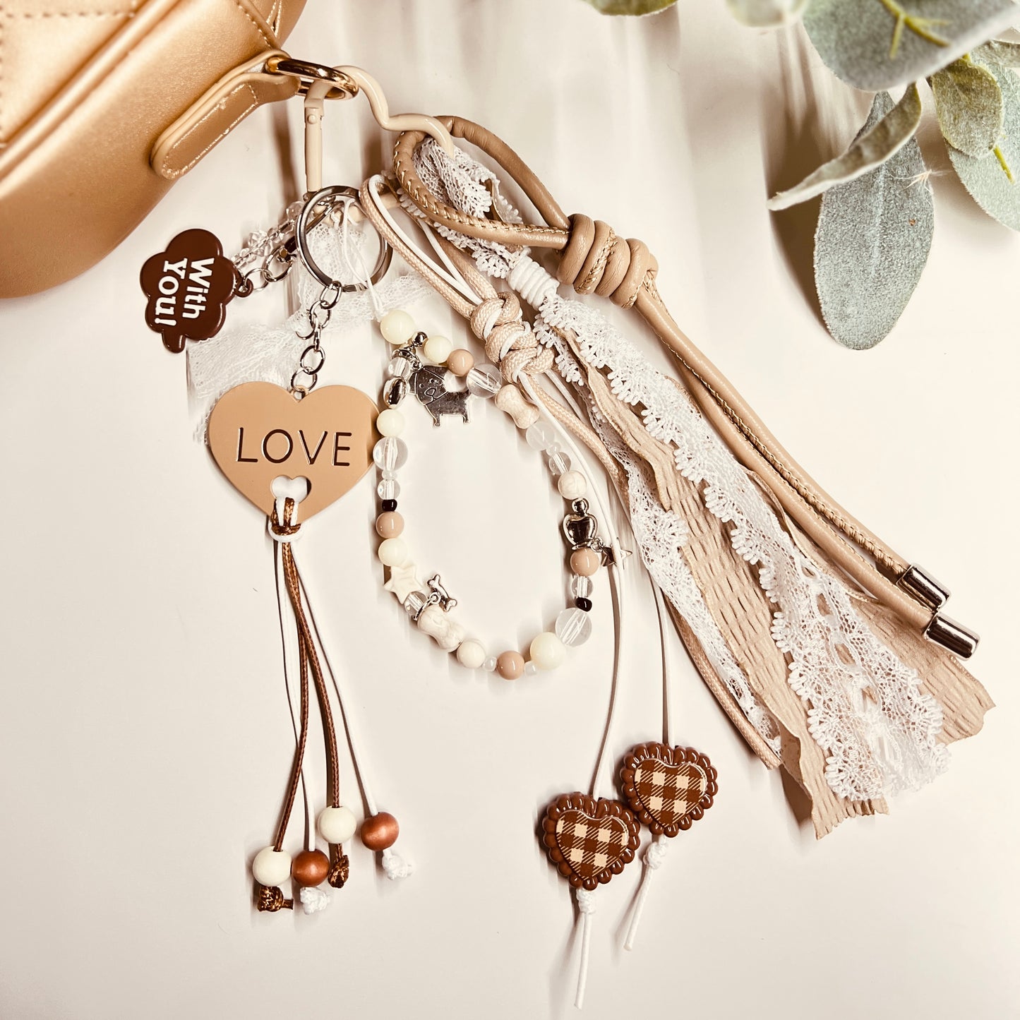 HANDMADE BAG CHARMS ~ LOVE HEART ~